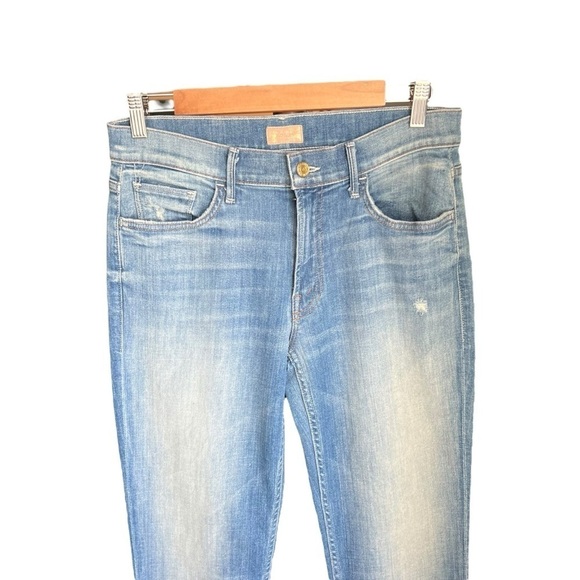 MOTHER - NWT The Dropout Fray ShakeWell  Mid Rise Boyfriend Raw Hem Jeans Sz 27 - Picture 3 of 9